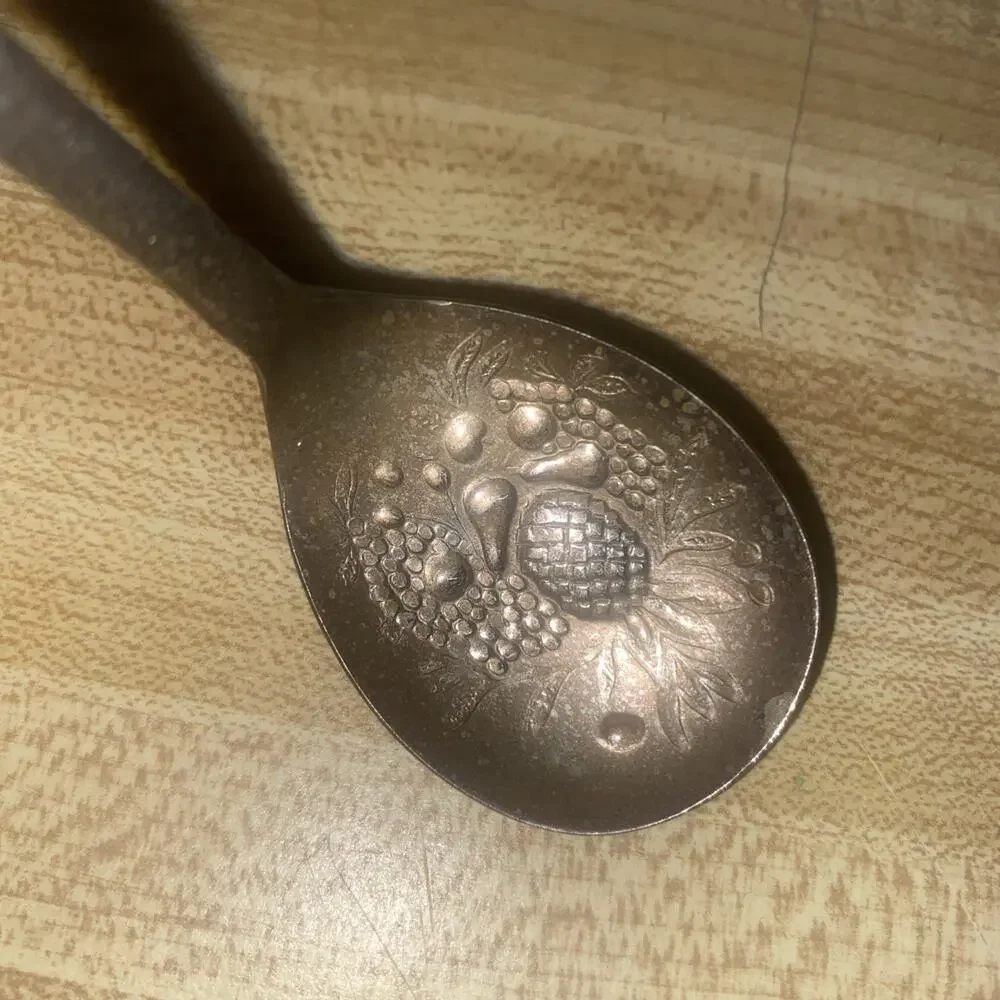Set Of 4 Sheffield Silverplate Salad Serving, Grapefruit Spoon, Relish Spoon